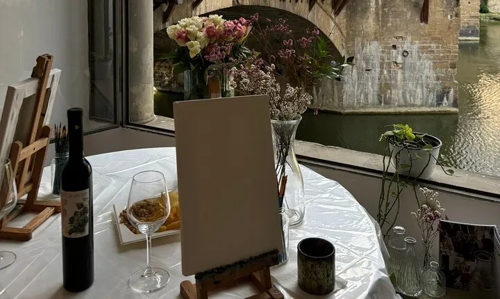 Paint and Wine Experience with Ponte Vecchio View