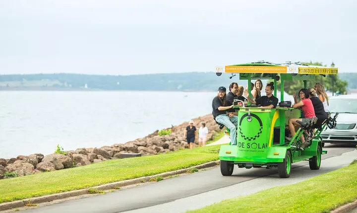 Charlottetown waterfront SOLAR PartyBike food & drink experience!
