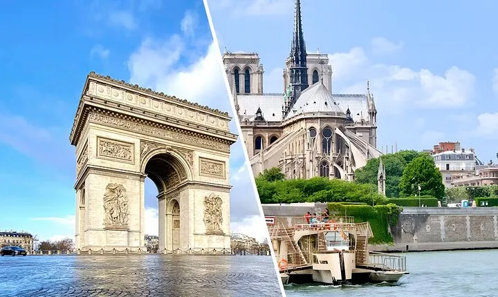 Arc de Triomphe Rooftop Access Scenic & Seine River Cruise Ticket