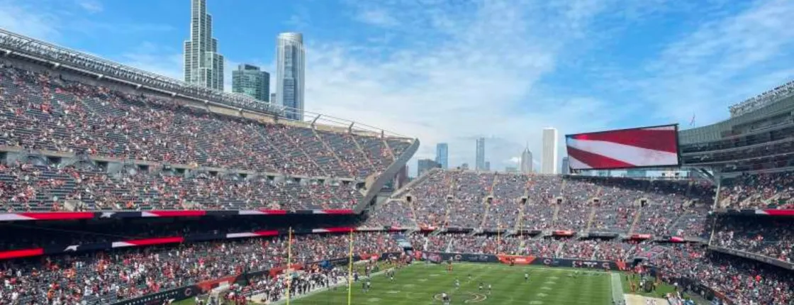 Chicago Bears football game ticket at Soldier Field
