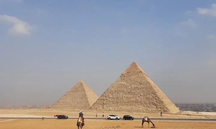 Giza Pyramids with (GEM) Grand Egyptian Museum