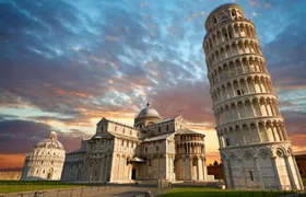 Pisa with its Unique Leaning Tower from Montecatini