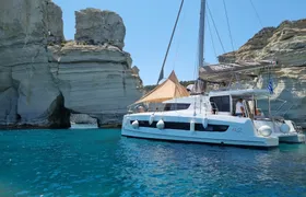 Catamaran cruise to Poliegos, Kleftiko and round trip of Milos