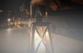 Night watchman tour with torch through Siegburg