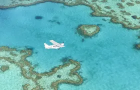 1 hour scenic flight, Whitehaven Beach, Hill Inlet, GBR and Heart Reef