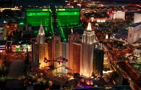 Las Vegas Strip highlights night flight