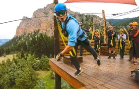 Ziplining across the Beautiful Gallatin River