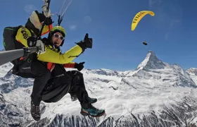 Zermatt tandem paragliding experience with Matterhorn views