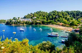 Boat tour to Skiathos from Agios Ioannis and Mouresi
