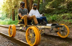Redwoods Railbike Along Pudding Creek