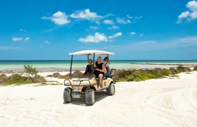Full-day boat and golf buggy tour of Holbox Island from Chiquila