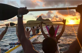 Hawaiian Canoe on Fernando de Noronha Island