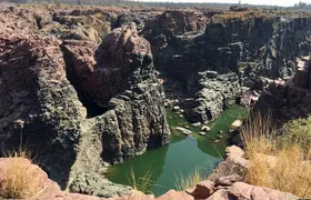 Raneh waterfall Khajuraho (motorcycle tour)