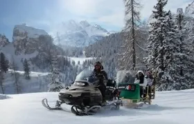 From Bolzano - Snowmobile + Sledding and The Great Dolomites Road Private Tour