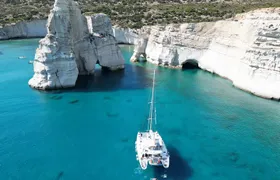 Best of Milos and Poliegos Catamaran snorkelling Cruise with BBQ