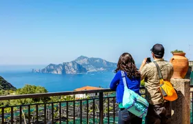 Sorrento hills Due Golfi train tour with regional food tastings