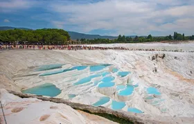 Exploring Pamukkale and Hierapolis ruins group tour from Denizli