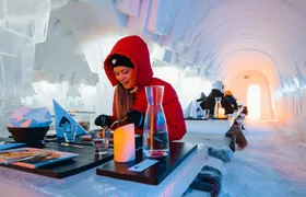 SnowHotel 3-course dinner in Rovaniemi with transfer
