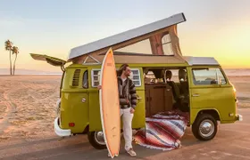 Malibu Beach Surf Tour in a Vintage VW Van