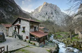 Picos de Europa, Bulnes and Cabrales cheese cave from Cangas de Onís