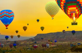 Hot air balloon flight over Cappadocia
