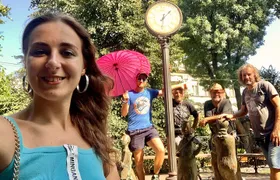 City centre walking through Odesa