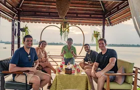 Sunset Vespa Tour from Phnom Penh to Silk Island