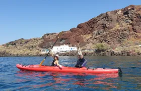 Santorini Sea Kayak - South Discovery, Small Group incl. Sea Caves and picnic