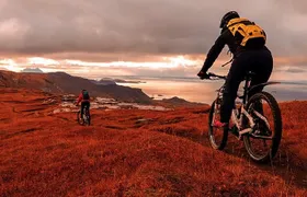 Trail challenge with electric mountainbike