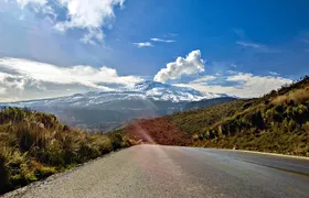 Snowy Ruiz + Hot Springs from Manizales