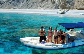 Boat tour to Blue Caves and Limnionas Beach from Agiokampos