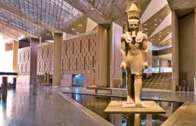 The Grand Egyptian Museum and Giza Pyramids with flights from Hurghada
