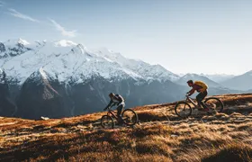Point of view on the glaciers of Chamonix by electric mountain bike