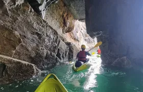 Guided kayaking trip exploring the secrets of the Tenby coastline