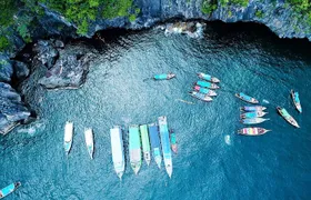 Semi-Private Emerald Cave and 4 Islands Tour by Big Longtail Boat From Lanta