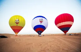 Hot Air Balloon Ride With Gourmet Breakfast and Falcon Show