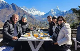 Everest Base Camp Helicopter Tour landing at Everest View Hotel