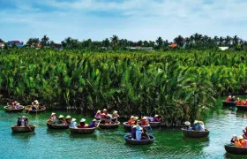 Cooking class with market tour and coconut forest basket boat ride