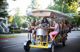 Pedal, Drink, and Bar hop through Sacramento on a 15 seat Beer Bike