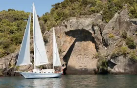 Maori Rock Carvings Eco Sailing Taupo