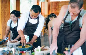 Balinese cooking class and village tour with rice terrace visit
