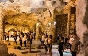 Cabaret cave yoga and guided hike at Yanchep National Park