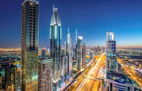 Polish tour of Dubai by night from Ras Al Khaimah with dinner cruise in Marina