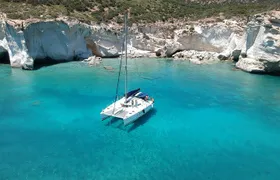 Milos caves snorkelling Catamaran Cruise in a small group