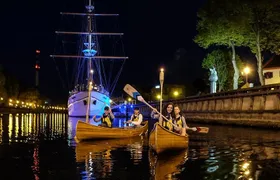 Night Canoe City Tour in Klaipeda