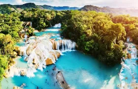 Waterfalls Agua Azul and Misol-ha