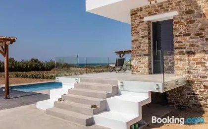 Depis Naxos seafront private villa with pool