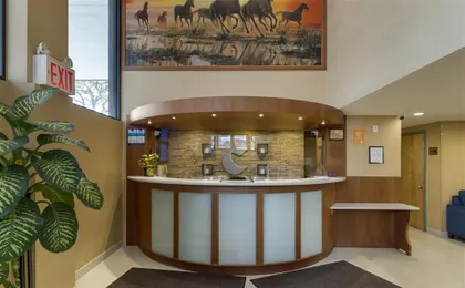 Front desk with friendly staff