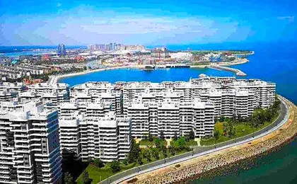 Ocean flower island Agean sea hotel