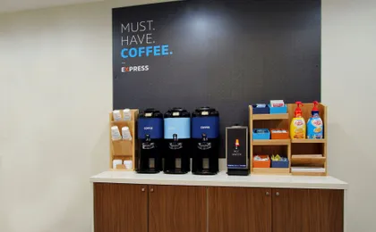 Did you say coffee? Don't forget to take a complimentary cup to go
